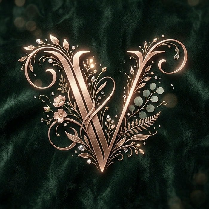 Modern Aesthetic V Name DP with Simple Elegance