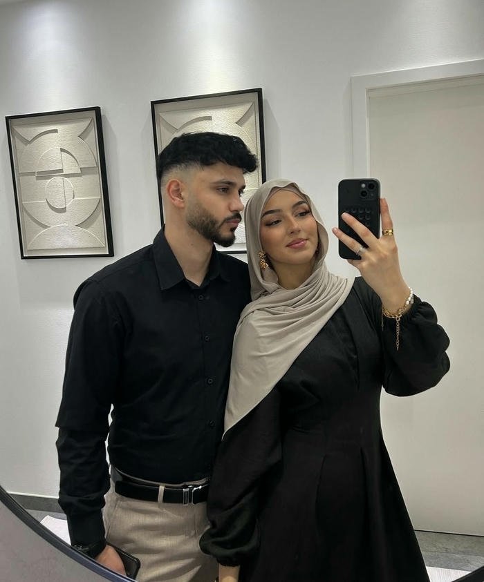 Muslim couple dp calm emotional bond