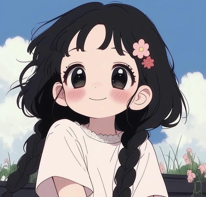 Photo Cute Cartoon DP With Happy Smile Style