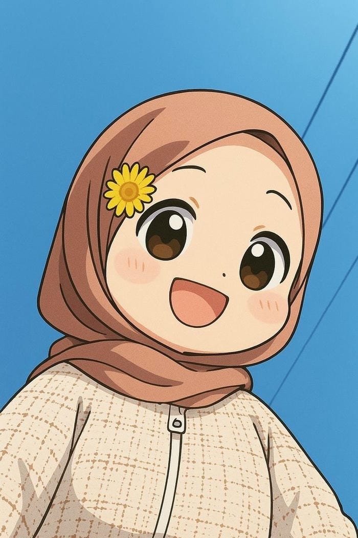 Pic Hijab Cartoon DP Gentle Cute Vibes