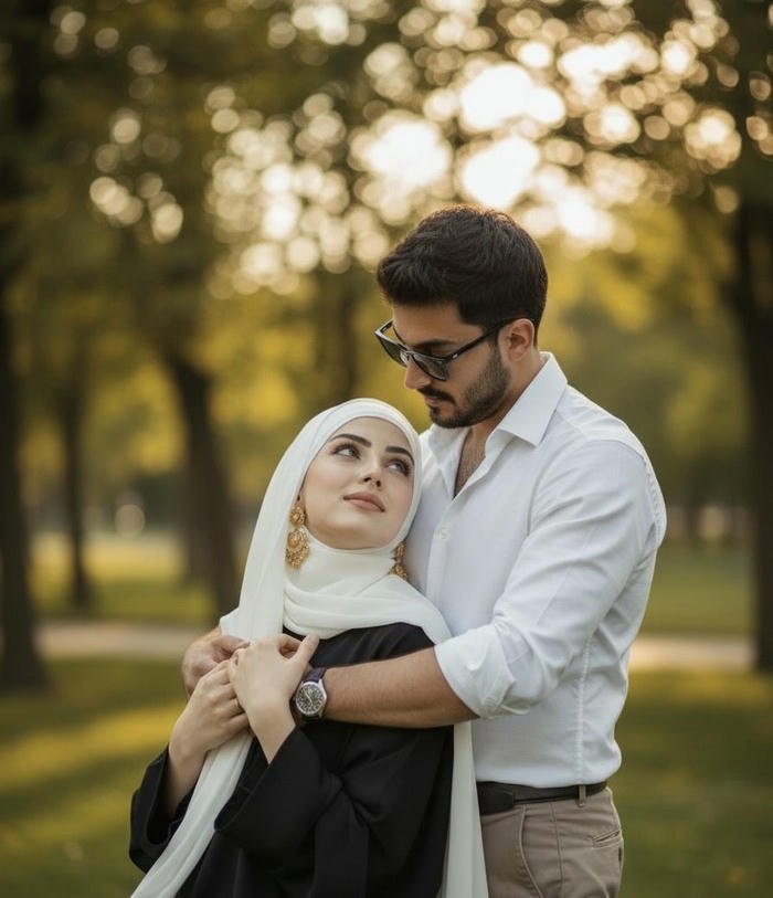 Picture muslim couple dp peaceful affection