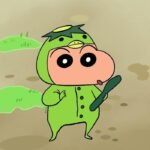 Playful Cartoon DP Shinosuke Funny Look