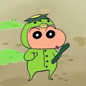 Playful Cartoon DP Shinosuke Funny Look