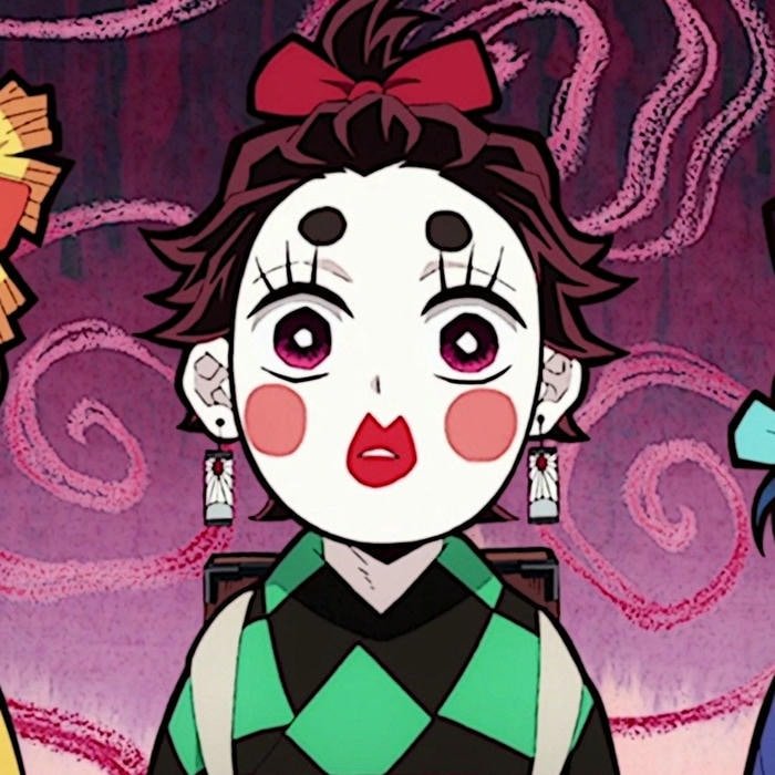 Playful anime drawing fitting a funny dp style