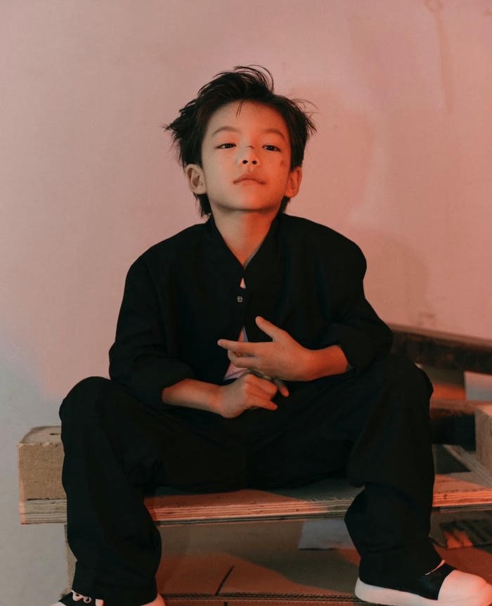 Rebel boy profile portrait