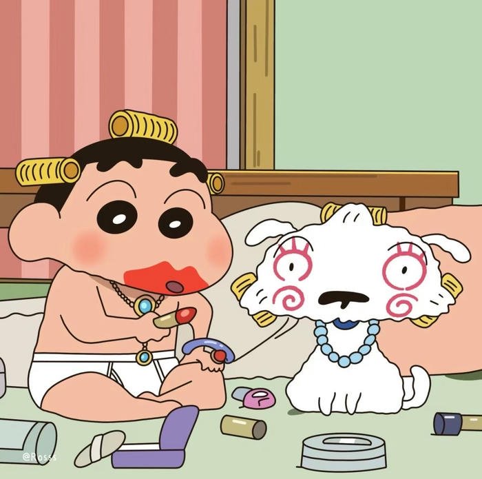 Shinosuke DP With Exaggerated Funny Expression