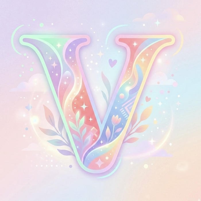 V Letter Aesthetic DP Images with Smooth Modern Touch