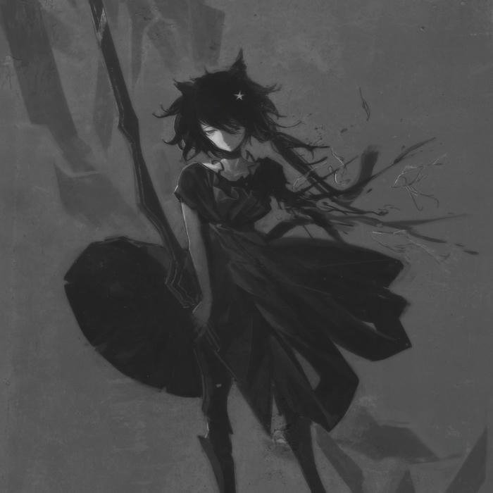 dp black minimal aesthetic avatar for social profile