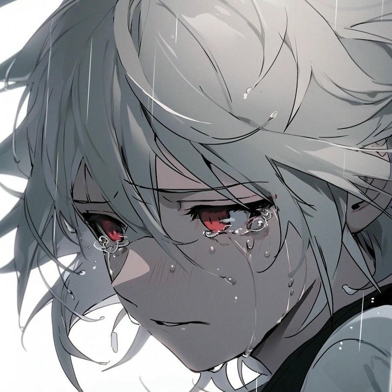 sad cartoon dp icon style