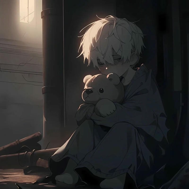 sad cartoon dp minimal tone