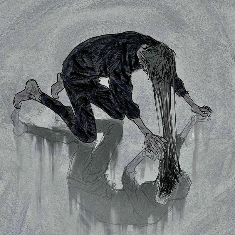 sad cartoon dp portrait art