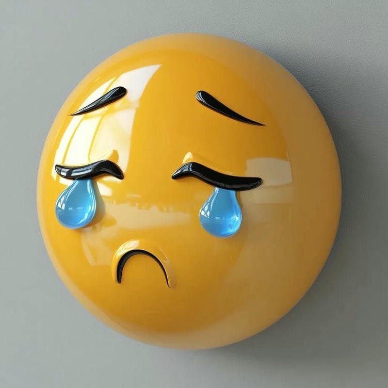 sad emoji dp concept
