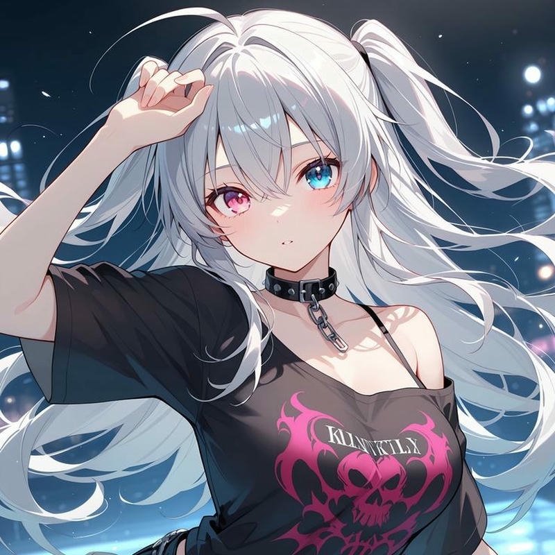 stylish anime girl digital style