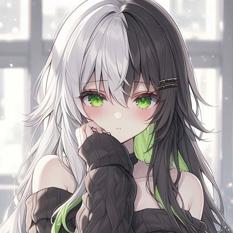 stylish anime girl elegant