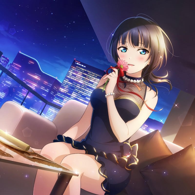 stylish anime girl modern art