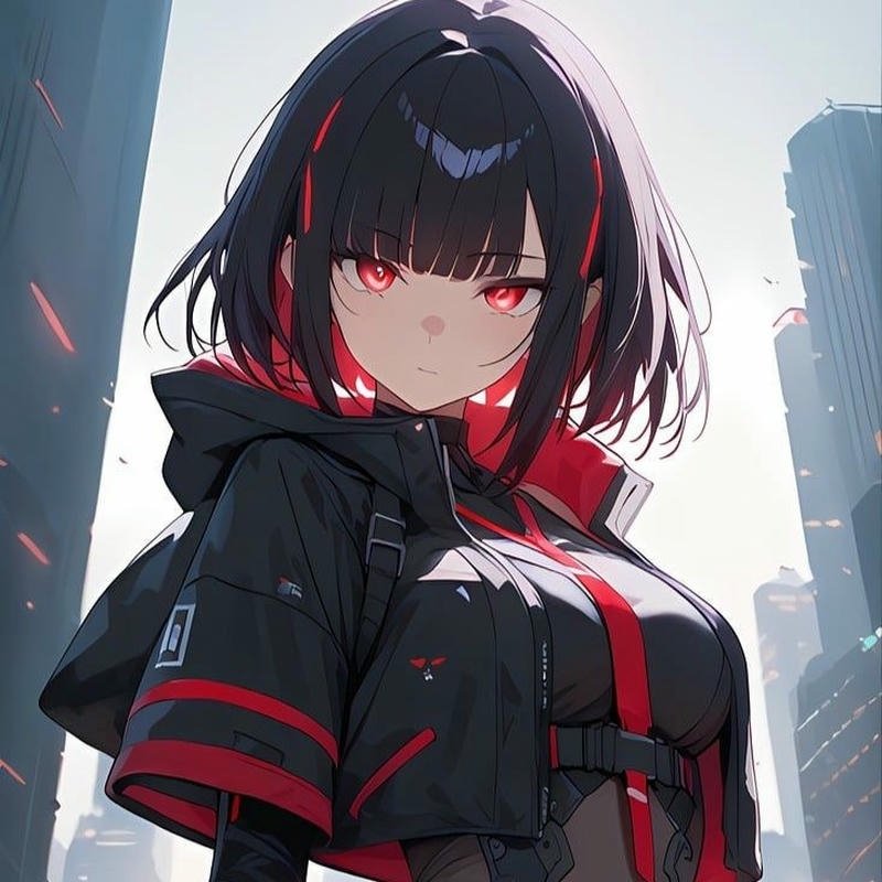 stylish anime girl pose