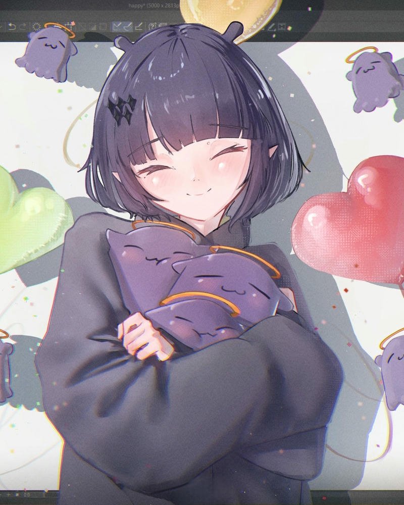 stylish anime girl trendy art