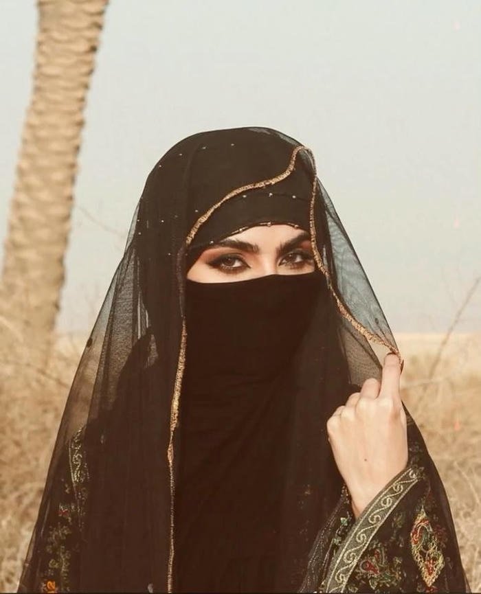 traditional charm in hijab dp for girls