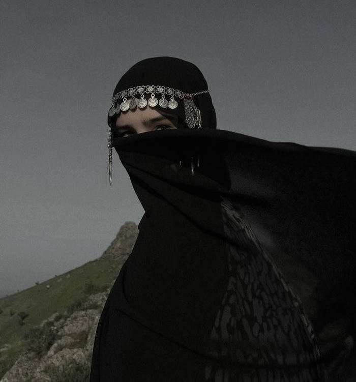 warm tone in hijab dp for girls