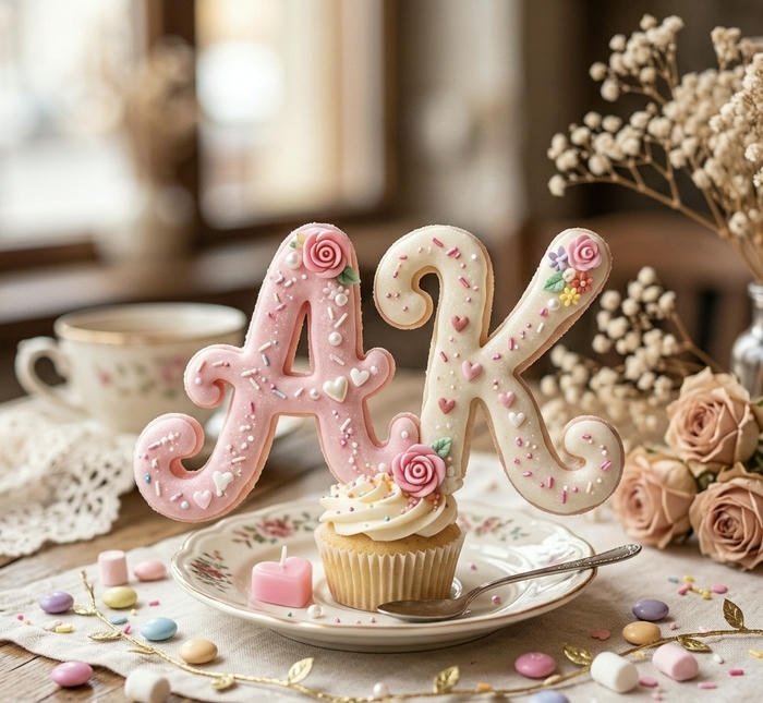 AK Letter Profile Pictures with Soft Modern Touch