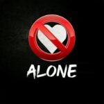 Alone status image prohibition sign with word alone below(1)