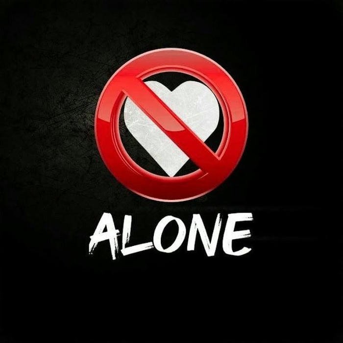 Alone status image prohibition sign with word alone below(1)