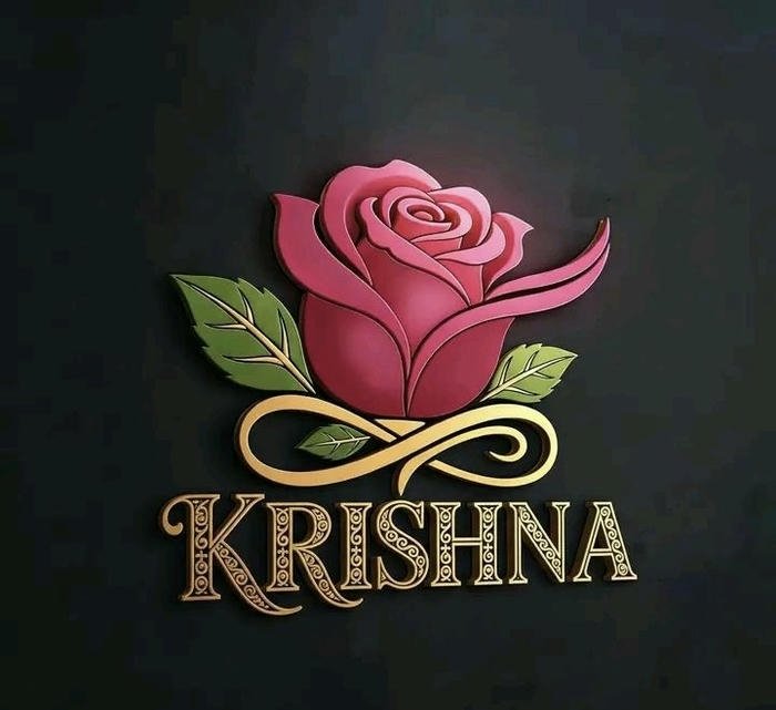 Beautiful vibes with krishna name dp style
