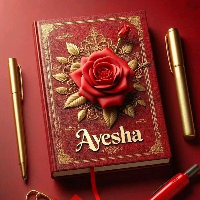 Book selfie ayesha name dp trendy style