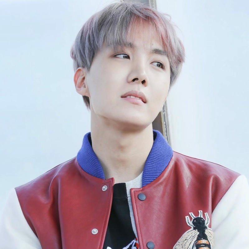 Bts dp images J-Hope smiling red white varsity jacket cool