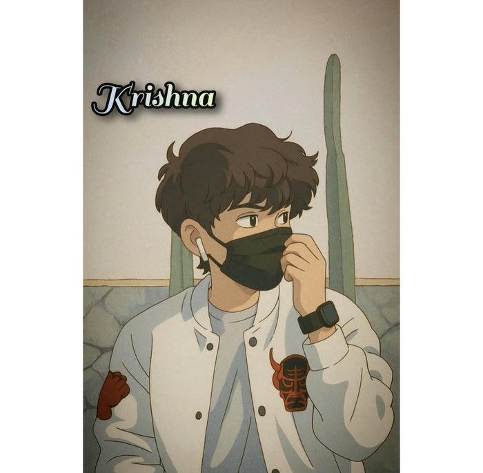 Calm devotion feeling krishna name dp