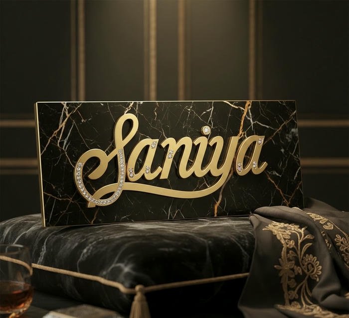 Calm peaceful aura saniya name dp