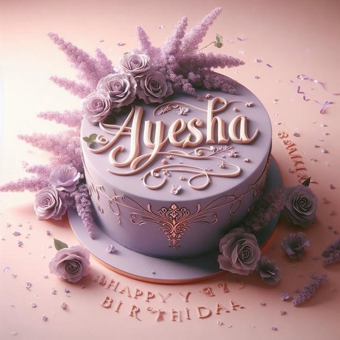 Cute smile ayesha name dp for profile