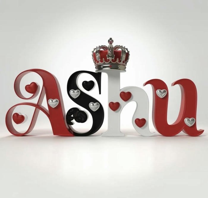 Dark velvet surrounds the Ashu name dp dream