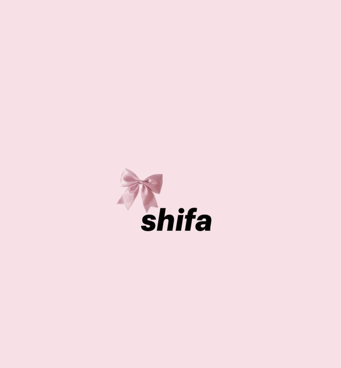 Dreamy shifa name dp in pastel light
