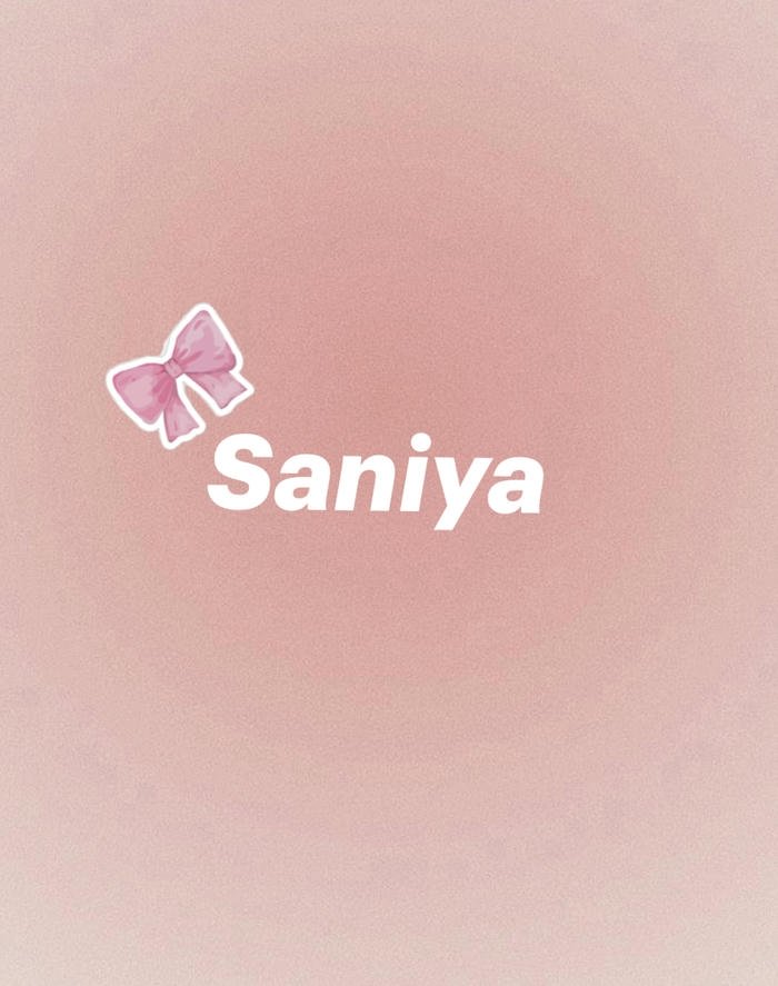 Elegant classy saniya name dp profile