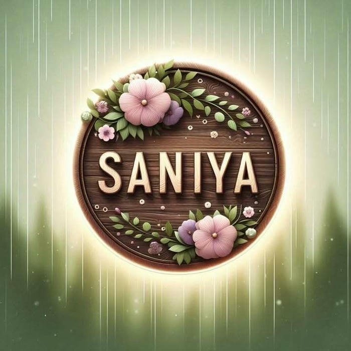 Glowing sunset saniya name dp light