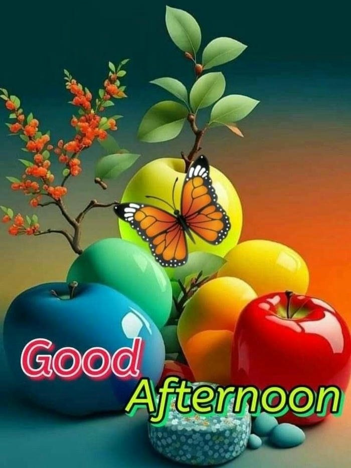 Good afternoon images love colorful fruits nature blue sky view