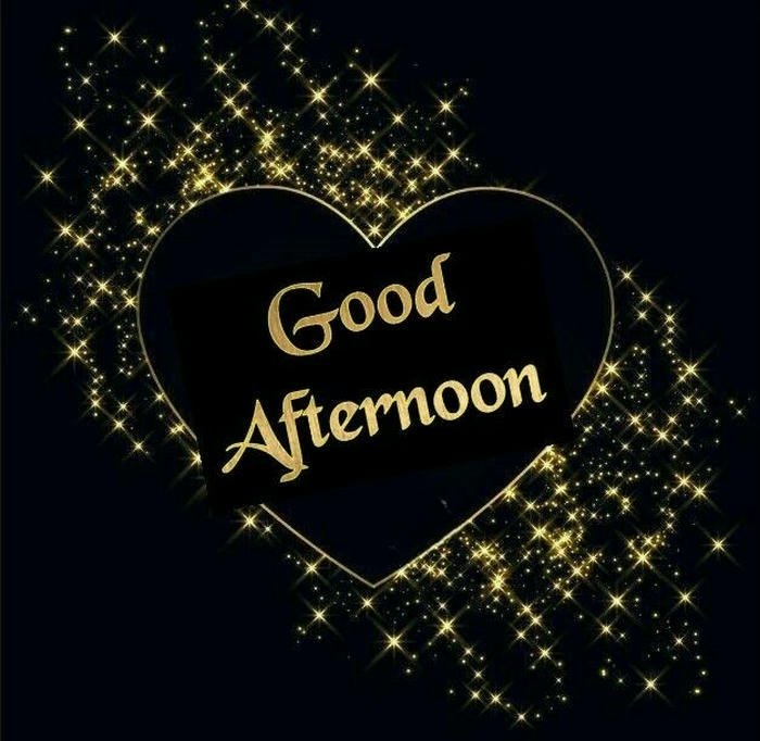 Good afternoon images love gold glitter heart black background stars