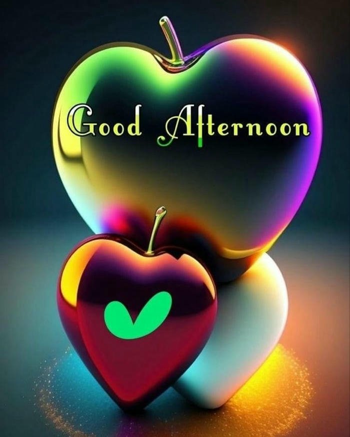 Good afternoon images love neon colorful hearts glowing dark art