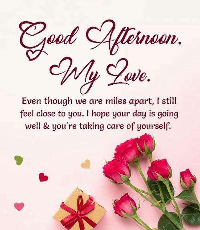 Good afternoon images love pink flowers envelope romantic card view