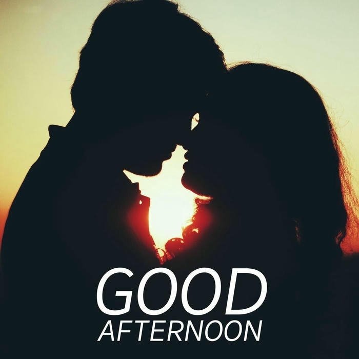 Good afternoon images love silhouette couple kissing sunset bright light