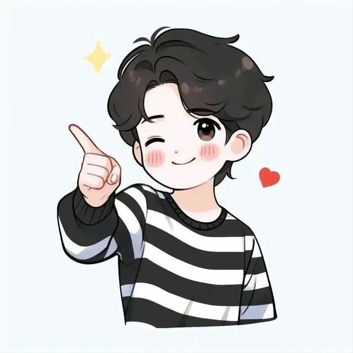 Love dp for boys cartoon sketch making finger heart gesture