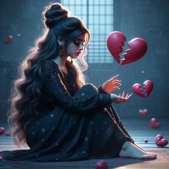 Love failure images girl sitting window rain broken heart