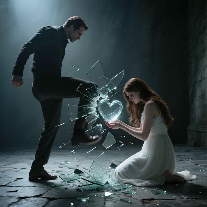 Love failure images man kicking broken heart woman crying