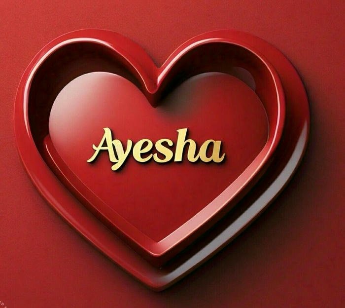 Moonlight glow ayesha name dp calm night