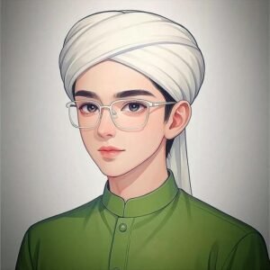 Muslim boys dp anime boy with glasses and turban