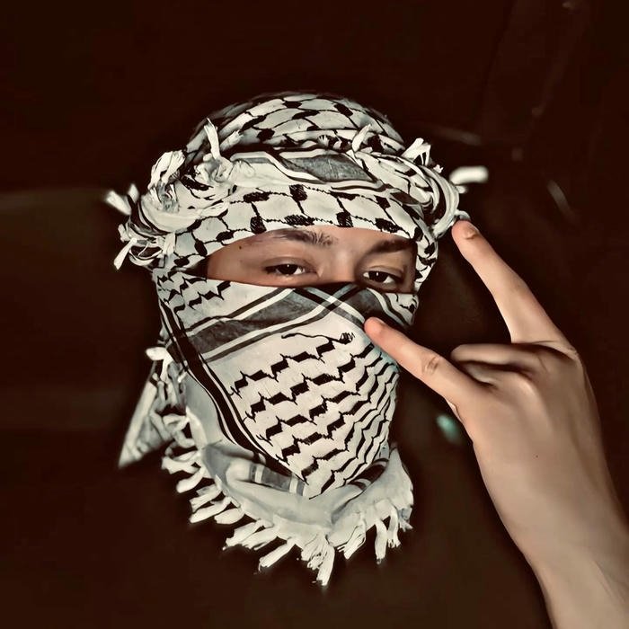 Muslim boys dp man posing with scarf covering face