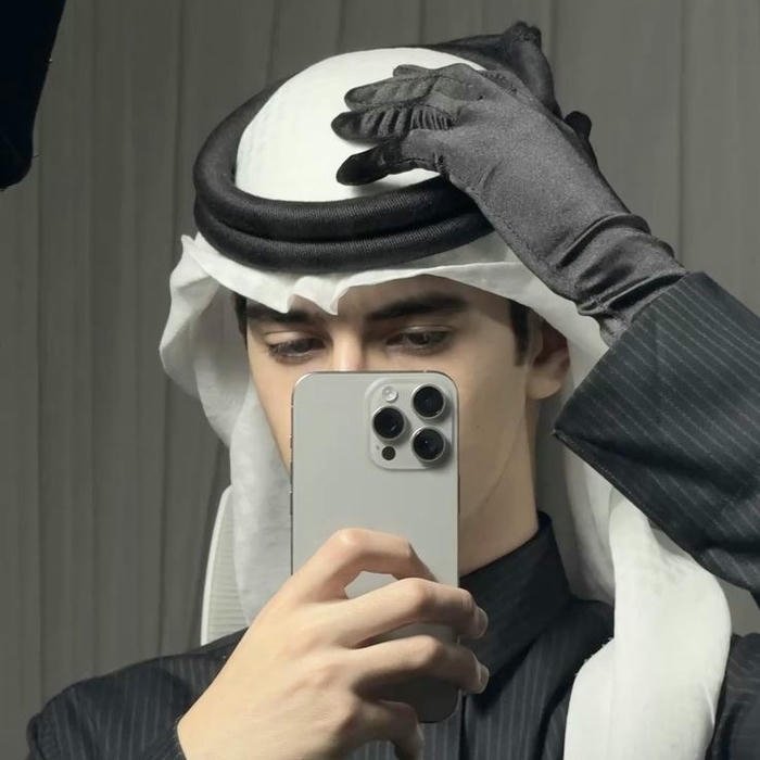 Muslim boys dp mirror selfie covering face with phone