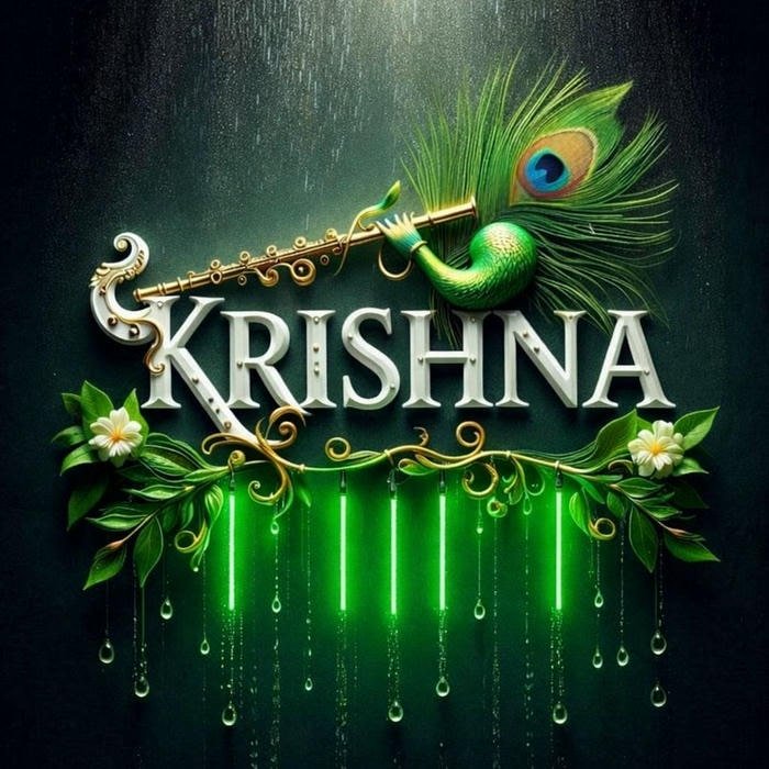 Mystic feel of krishna name dp