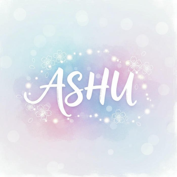 Pastel silence paints Ashu name dp dreams softly
